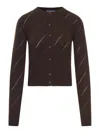 Prada Long-sleeved Sweater In Brown