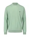 Prada Men Logo Embroidery Sweater In Green