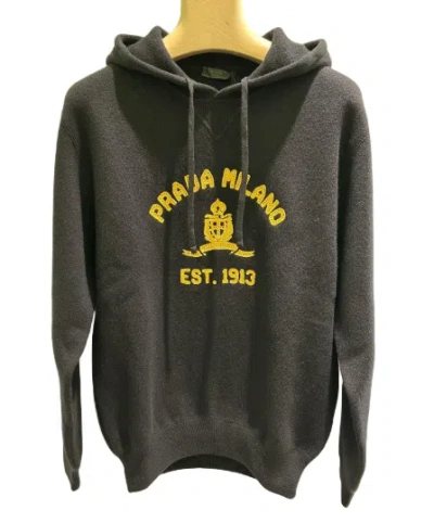 Prada Long-sleeved Sweatshirt In Gray