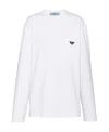 Prada Triangle Long-sleeve T-shirt In White