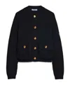 Prada Long-sleeved Wool Cardigan In Black
