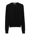 Prada Superfine Wool Knit Cardigan In Black
