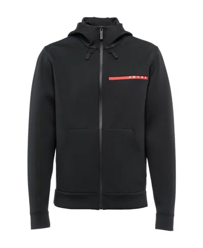 Prada Long-sleeved Zipper Casual Jacket In Black