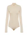 Prada Women's Gazar Jersey Bodysuit In Yellow