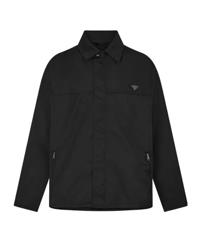 Prada Long-sleeve Coat In Black
