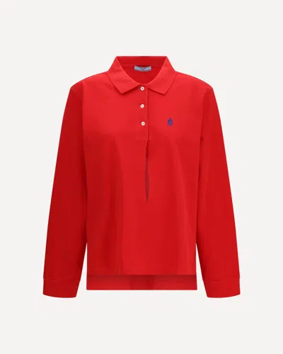 Prada Red Piquet Polo Shirt