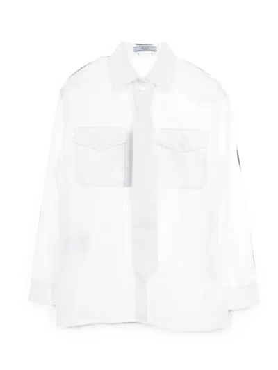 Pre-owned Prada Long-sleeve Shirt In White