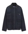 Prada Long-sleeved Casual Jacket In Blue