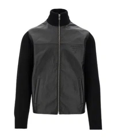 Prada Long-sleeved Casual Jacket In Multi