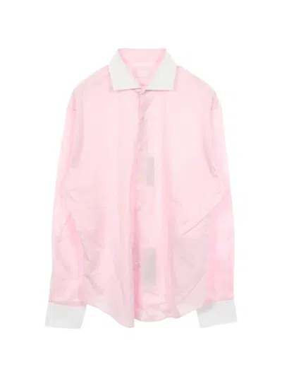 Pre-owned Prada Long-sleeved Cleric Shirt In Pink
