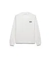 Prada Long-sleeved Cotton T-shirt In White