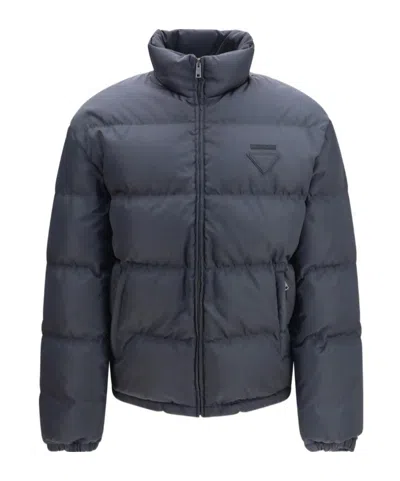 Prada Long-sleeved Down Jacket In Multi