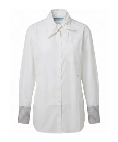 Prada Long-sleeved Shirt In White