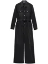 Prada Denim Jumpsuit In Black