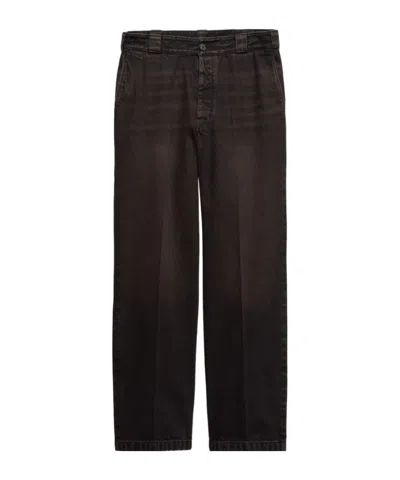 PRADA PRADA BUTTON DETAILED MID-RISE JEANS