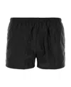 Prada Mens Black Triangle-logo Re-nylon Swim Trunks In Black