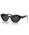 Prada Dark Grey Butterfly Ladies Sunglasses Pr A02sf 16k08z 55 In Black