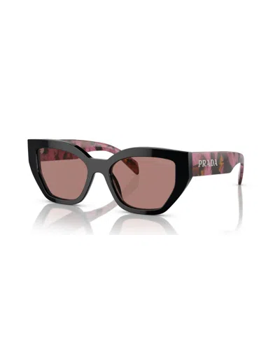 Prada Pr A09s Acetate Cate Eye Sunglasses In Black