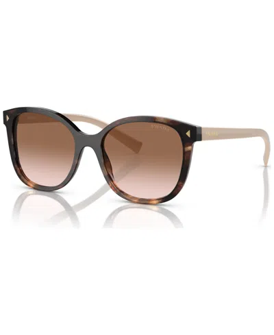 Prada Woman Sunglass Pr 22zsf In Brown Gradient