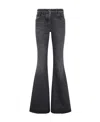 Prada Low-rise Flared Leg Jeans In Black
