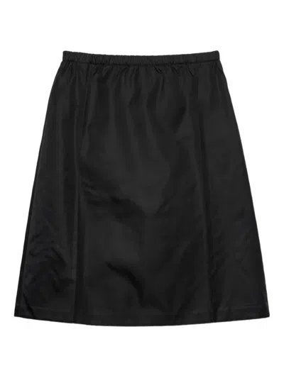Prada Low-rise Side-pocket Skirt In Black