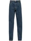 Prada Men's Relaxed Used-look Jeans In Blau
