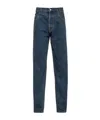 Prada Men's Relaxed Used-look Jeans In Blue