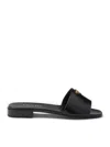 Prada Pantoletten Aus Saffiano-lackleder In Black