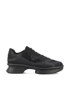 Prada Sneakers Mesh Upper Rubber Sole In Black