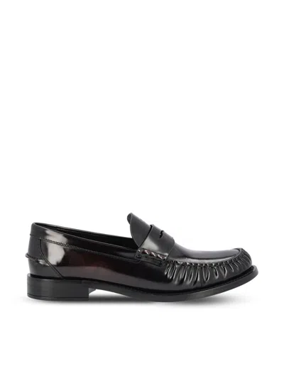 Prada Black Leather Loafers
