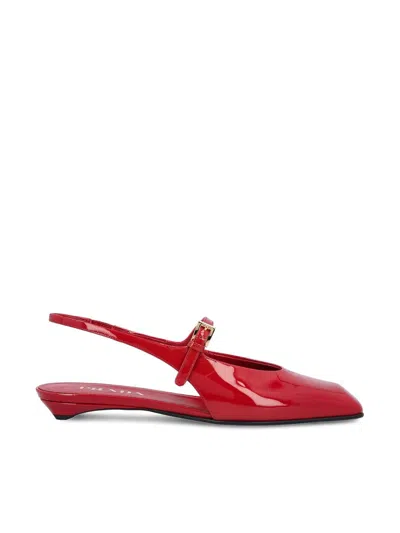 Prada Low Shoes In Red