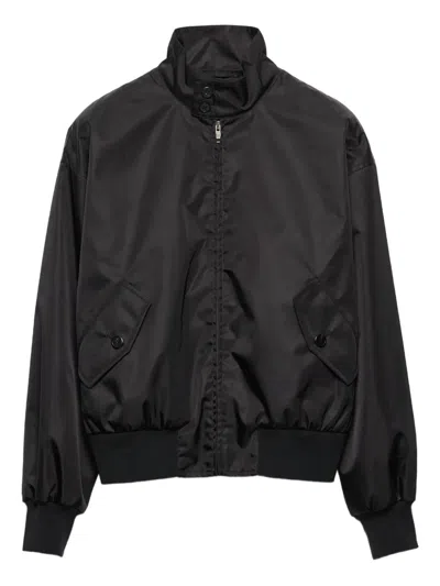 PRADA LOW-SHOULDER-SLEEVE ZIP-FRONT JACKET