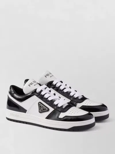 Prada Low Sneakers Round Toe Leather Upper In Multi
