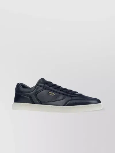 PRADA LOW-TOP RUBBER SOLE SNEAKERS