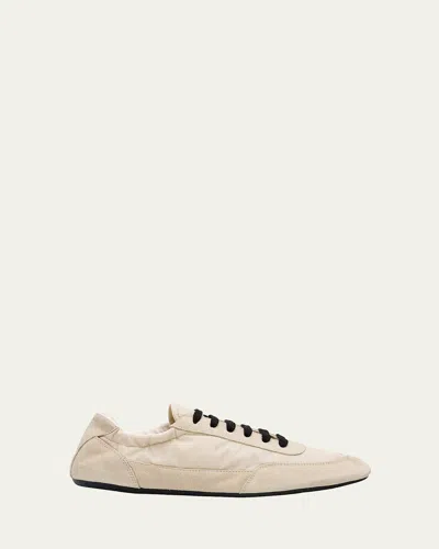 PRADA LOW-TOP SUEDE SNEAKERS