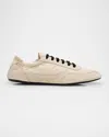 Prada Collapse Re-nylon Sneakers Aus Wildleder In Avorio