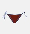 Prada Low-rise Bikini Bottoms In Brown