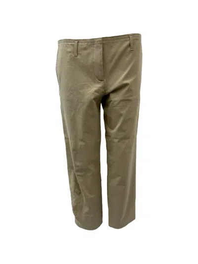 Pre-owned Prada Low-rise Cropped Trousers In Neutral
