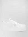 Prada White Leather Downtown Sneaker In White