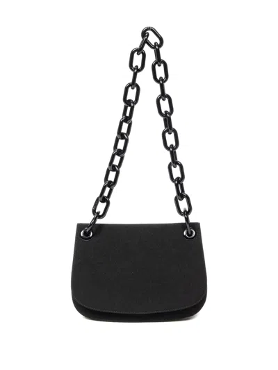 Pre-owned Prada Lucite Chain-strap Shoulder Bag In Black