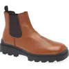 Prada Lug Sole Chelsea Boot In Brown