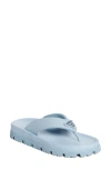 Prada Lug Sole Flip Flop In Blue