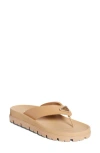 Prada Lug Sole Flip Flop In Neutral