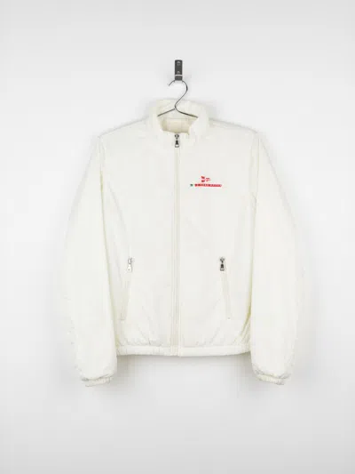 Pre-owned Prada Luna Rossa 2000s American Cup Sailing Puffer Jacket In White