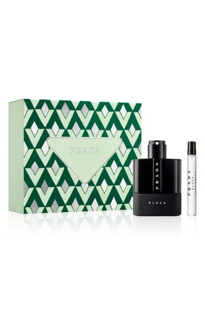 Prada Luna Rossa Black Eau De Parfum Gift Set In Transparent
