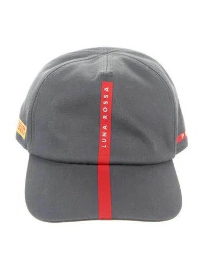 Pre-owned Prada Luna Rossa Hat In Grey