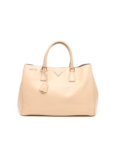 Prada Lux Galleria Saffiano Bag In Neutral