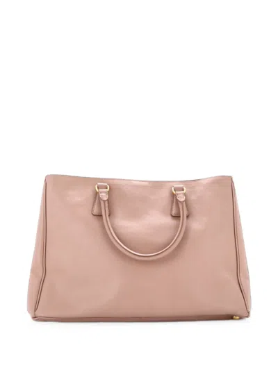 Pre-owned Prada Lux Open Saffiano Leather Large Tote Bag In Neutrals