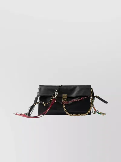 Prada Luxe Leather Cross-body Bag In Black