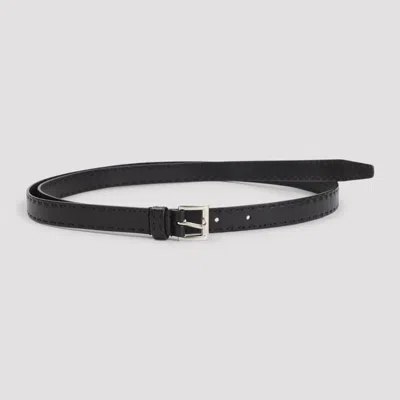 Prada Luxurious Leather Belt - 2cm Width In Black